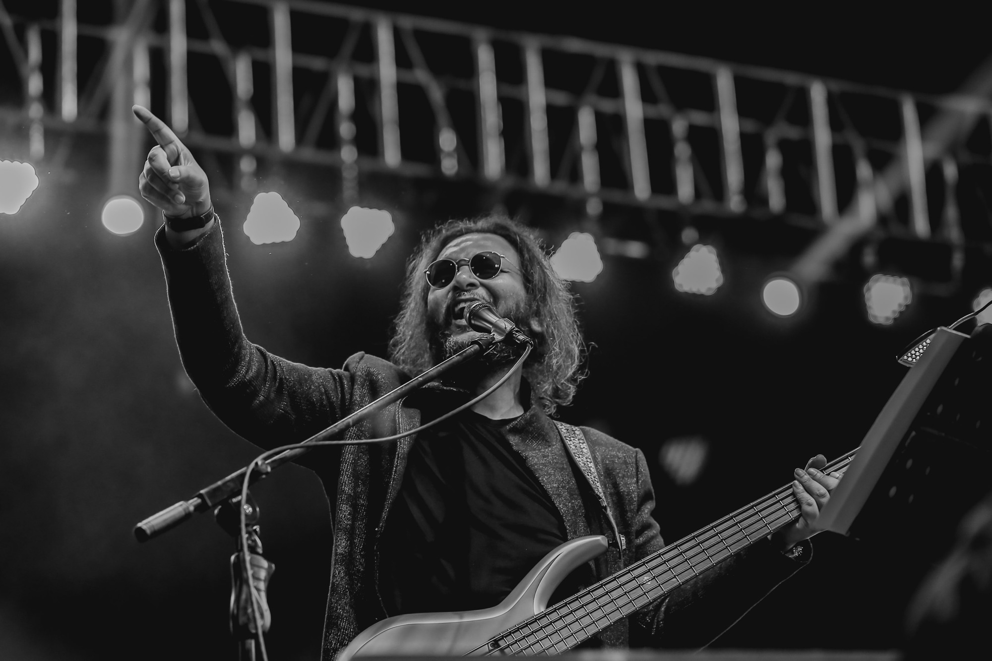 Keyboard and guitar duo performing at a Bangla rock concert in Dhaka — Sayeed BM