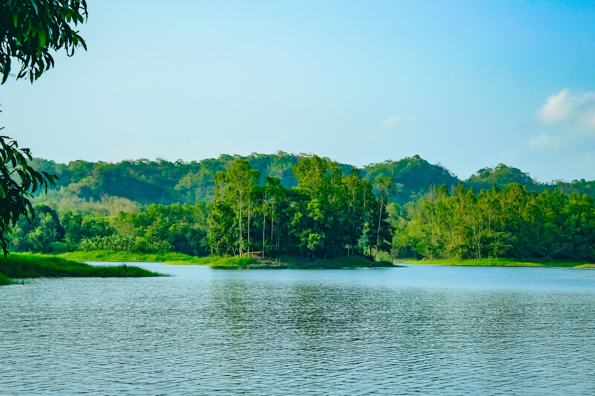 A quiet stretch of hills and water, Bangladesh