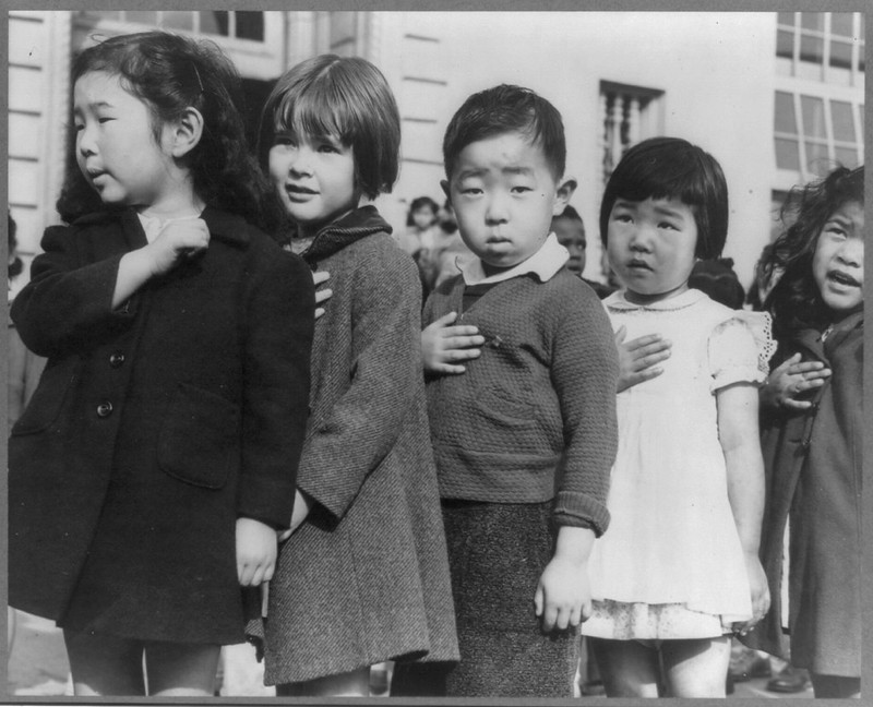 Dorothea Lange, Pledge of Allegiance, Raphael Weill School, San Francisco, 1942