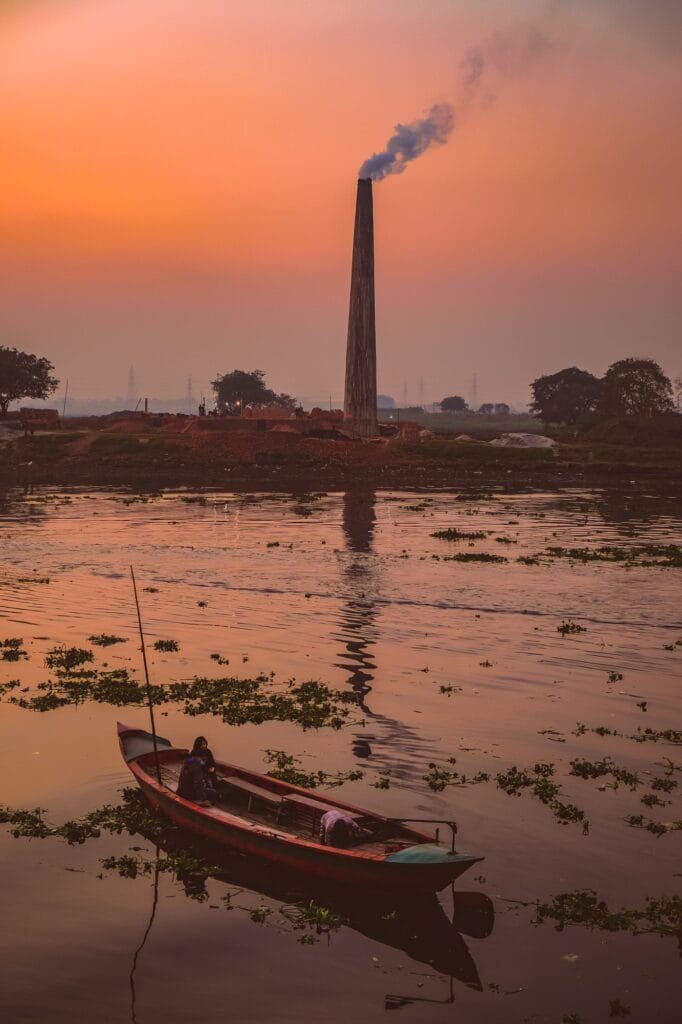 Turag River Dhaka in the Sunset
