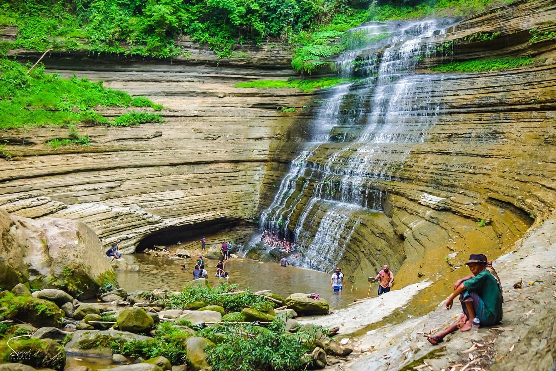 A waterfall in the Mirsharai hills, Bangladesh