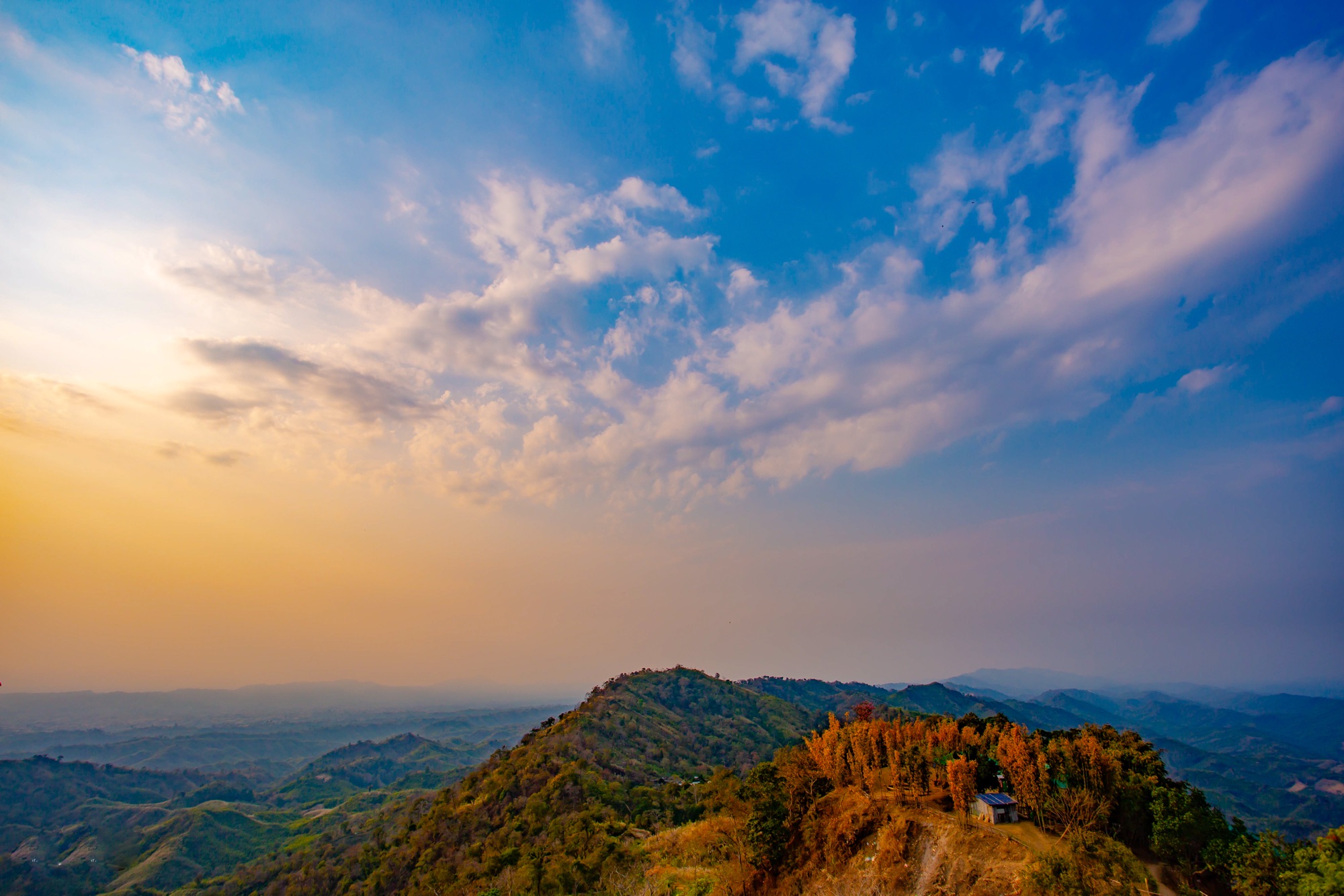 Hills and open sky, Sajek Valley