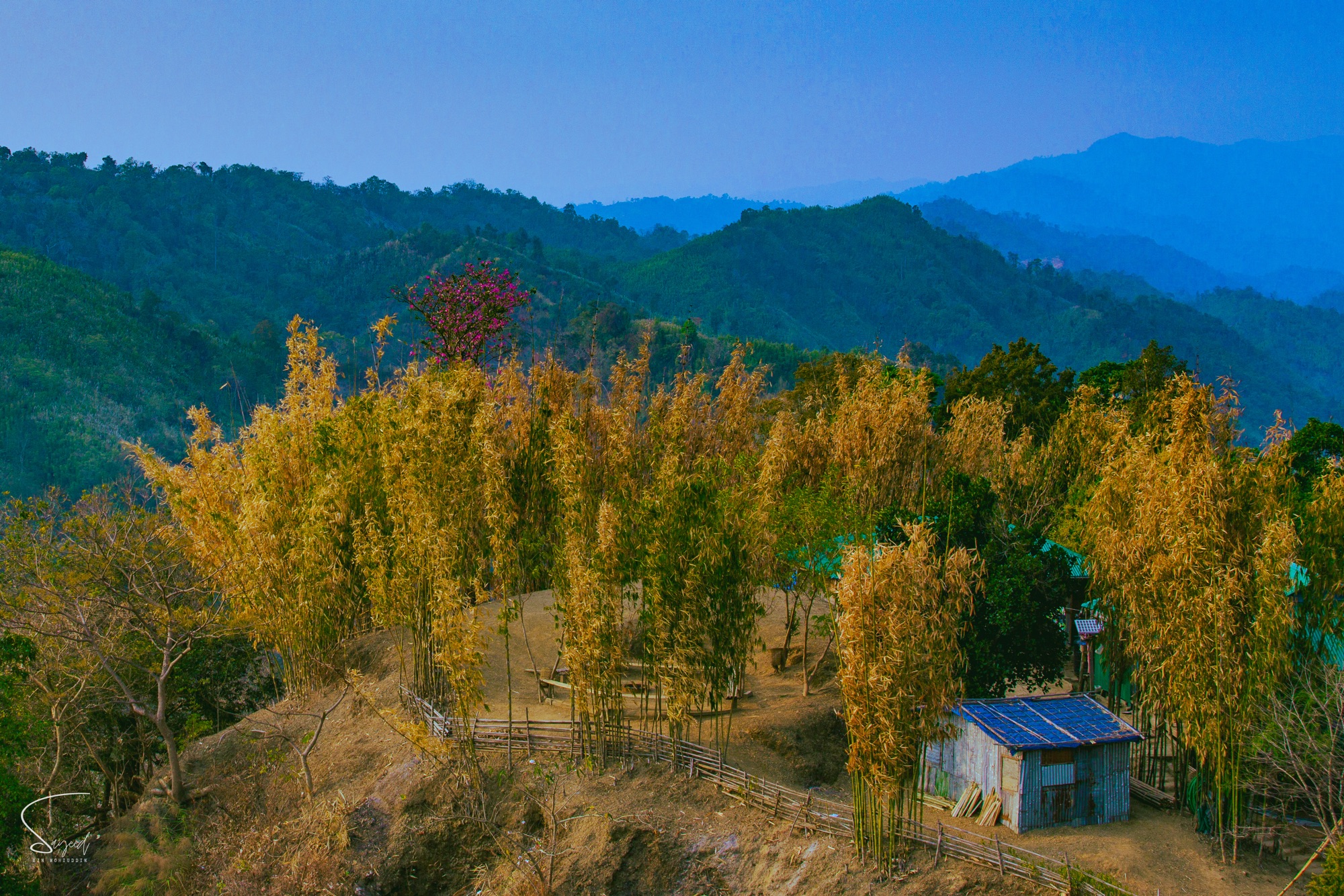 A wide landscape of Sajek Valley, Bangladesh